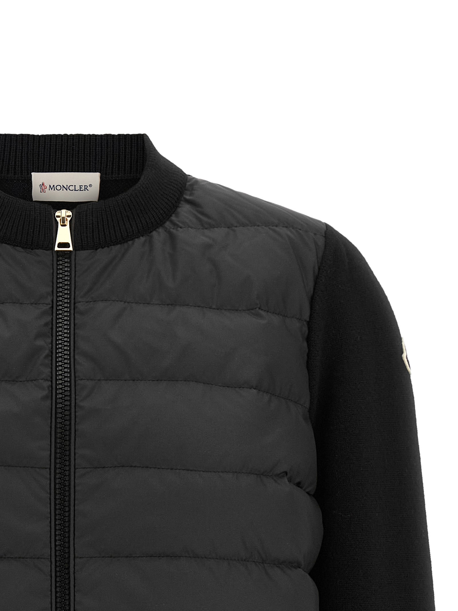 Moncler Schwarzer Cardigan aus Polyester