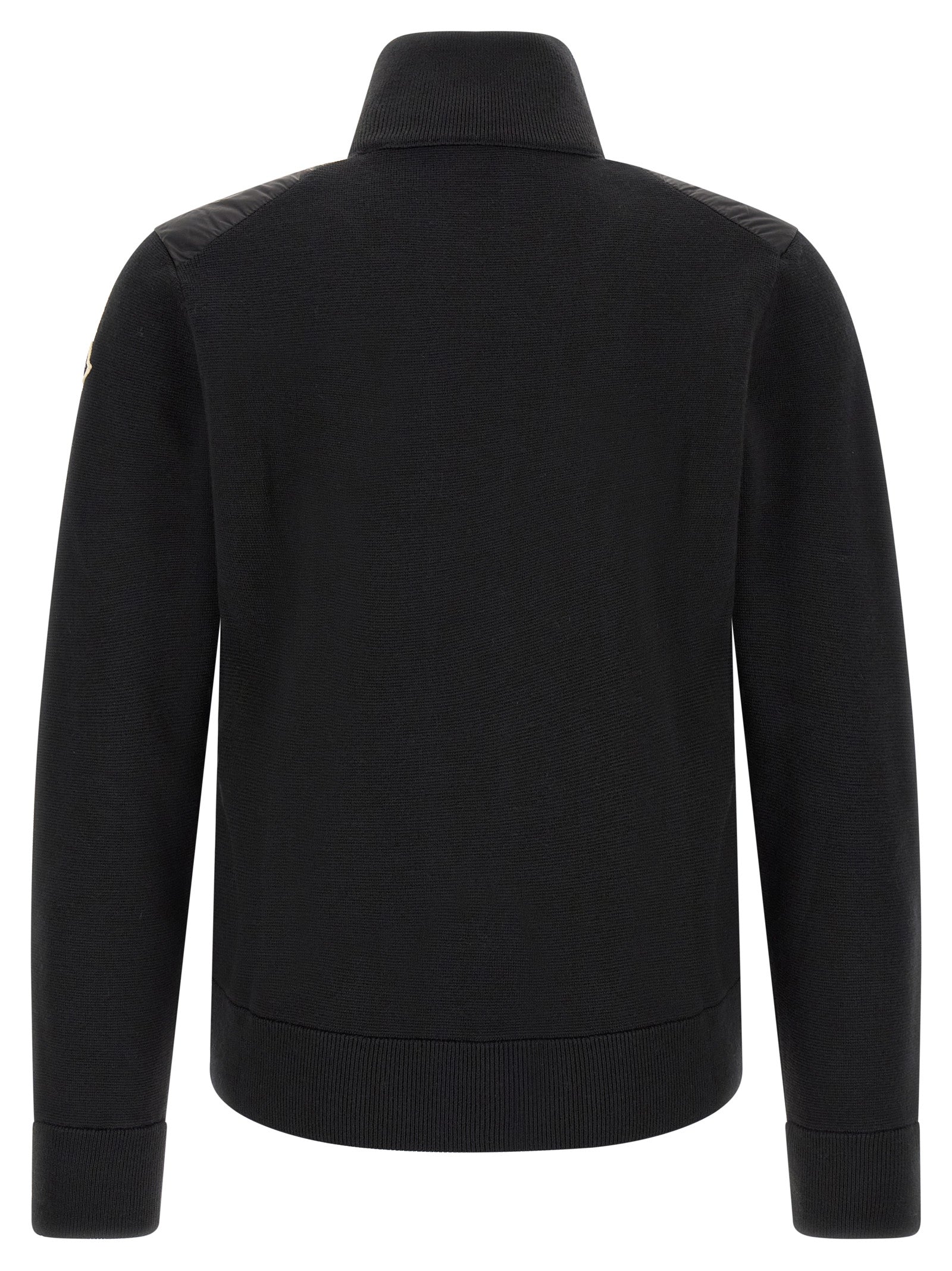 Moncler Schwarzer Cardigan aus Polyamid