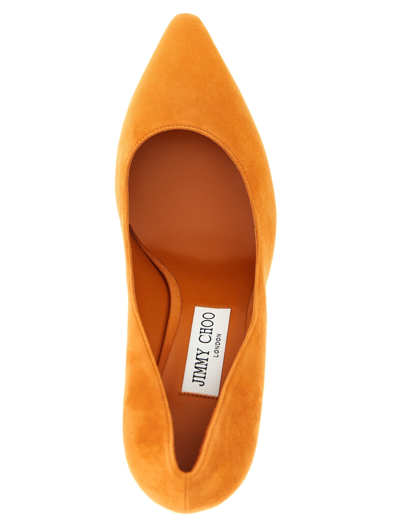 Jimmy Choo Orange Leder High Heel Pumps