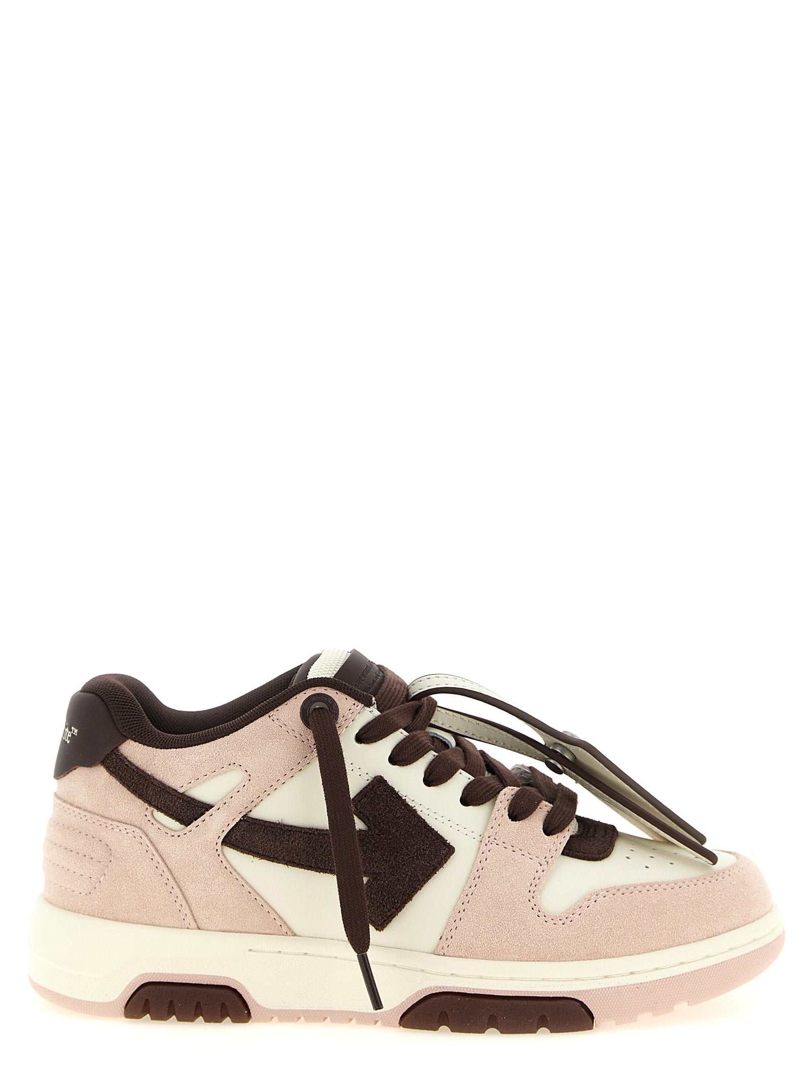 Off-White Mehrfarbige Low-Top-Sneaker aus Rindsleder