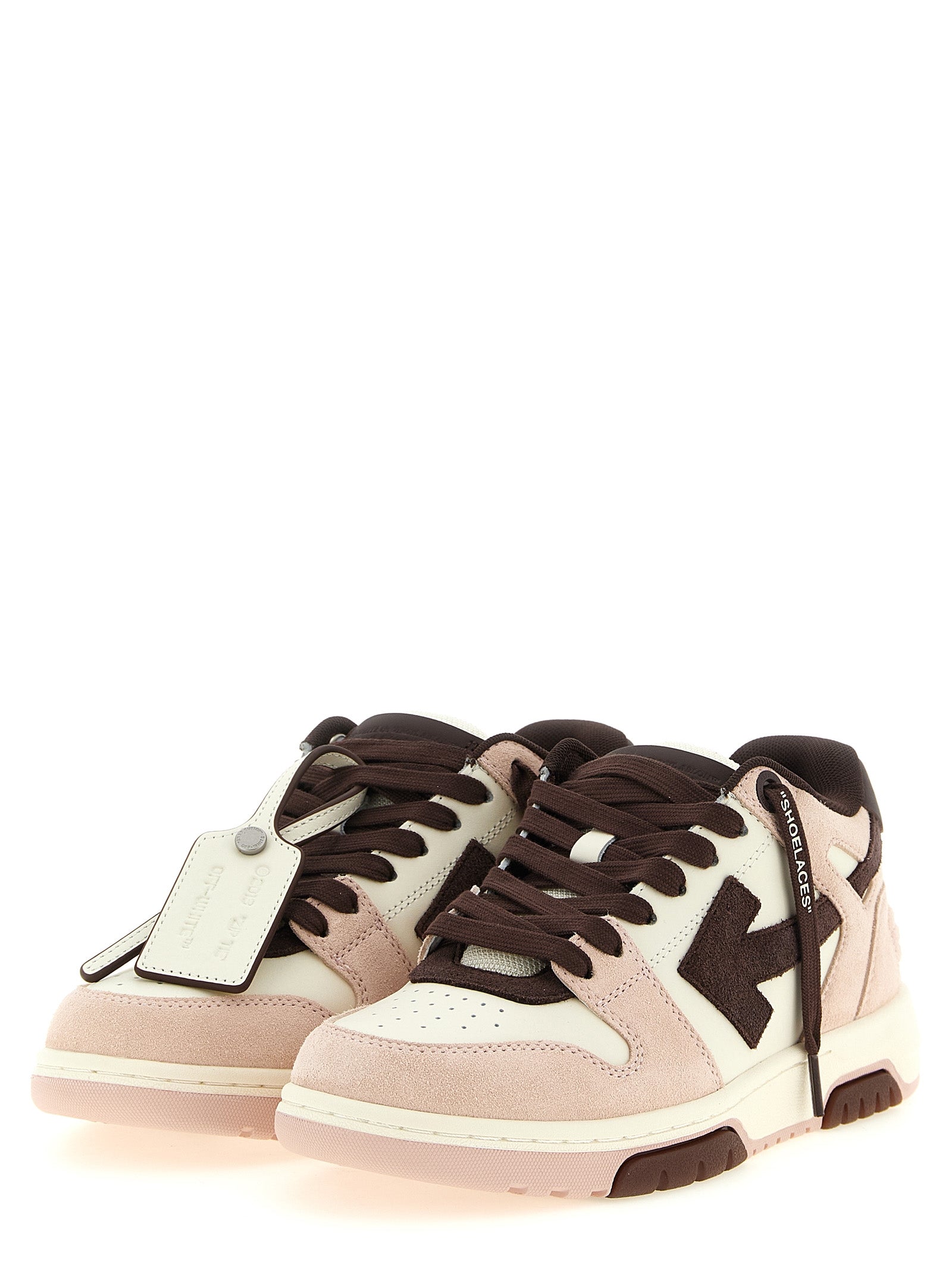 Off-White Mehrfarbige Low-Top-Sneaker aus Rindsleder