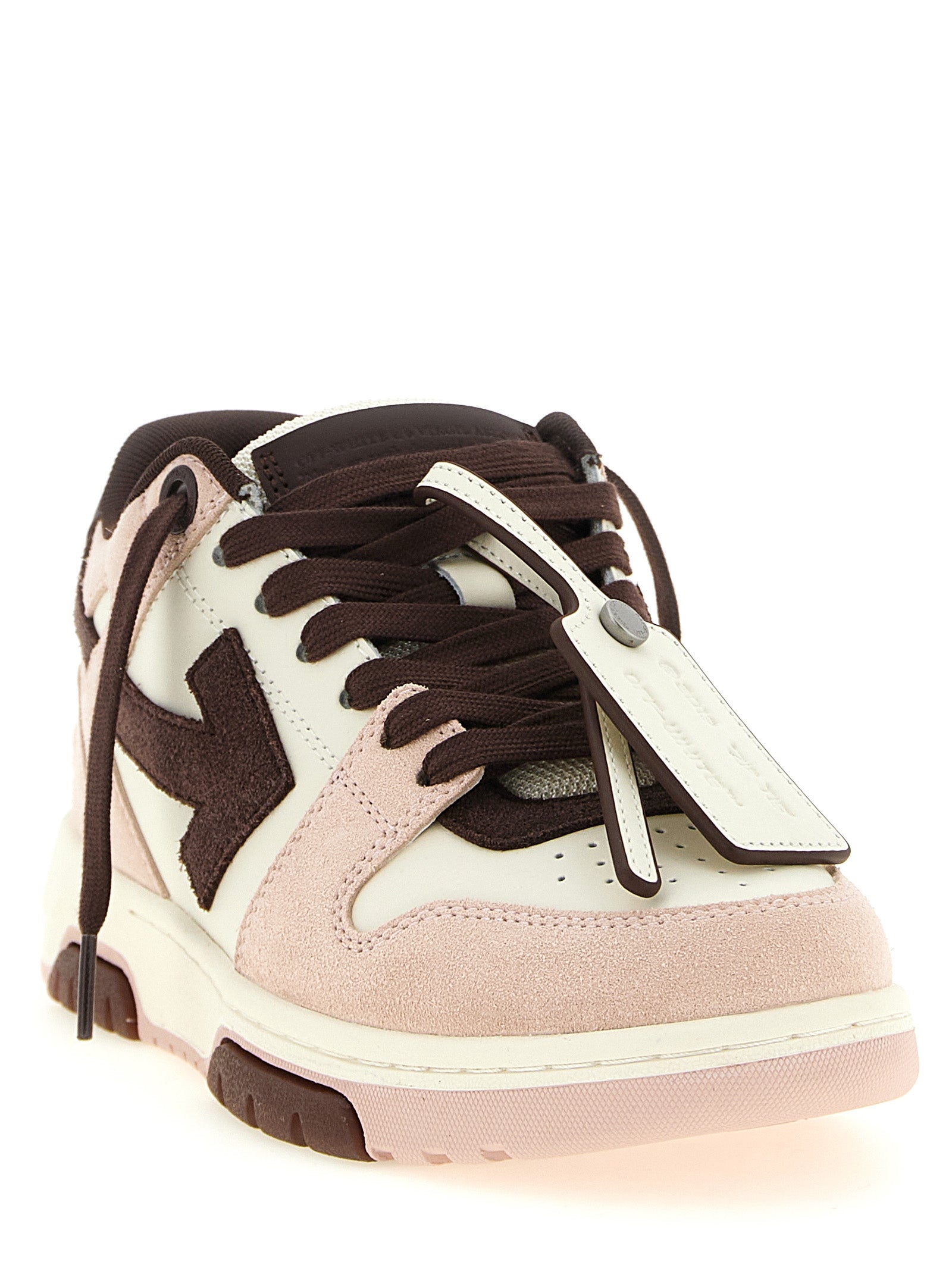 Off-White Mehrfarbige Low-Top-Sneaker aus Rindsleder