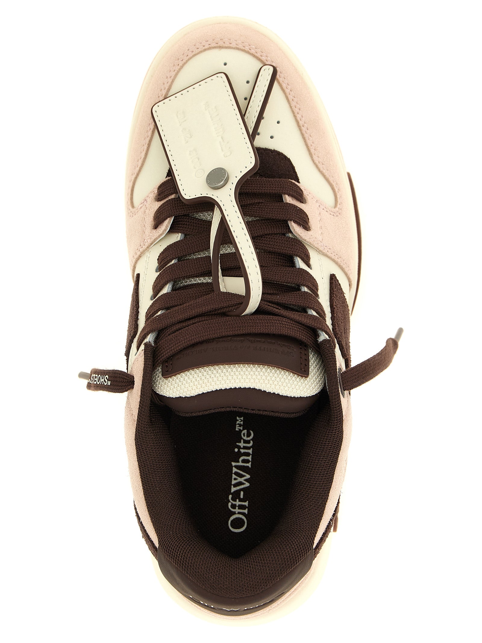 Off-White Mehrfarbige Low-Top-Sneaker aus Rindsleder
