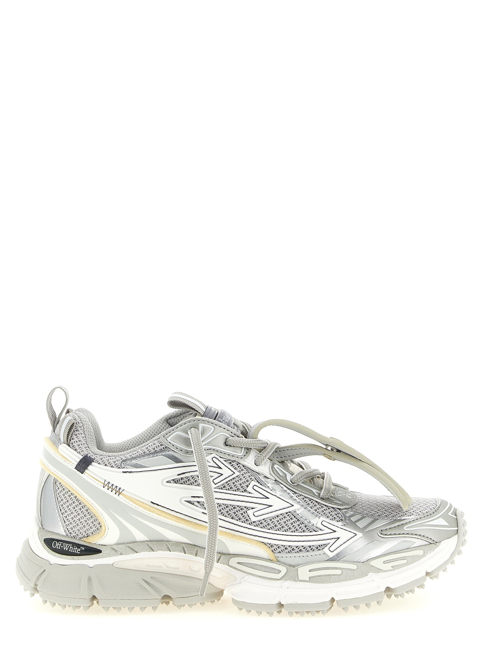 Off-White Graue Sneaker aus Polyethylen im Athletic-Stil