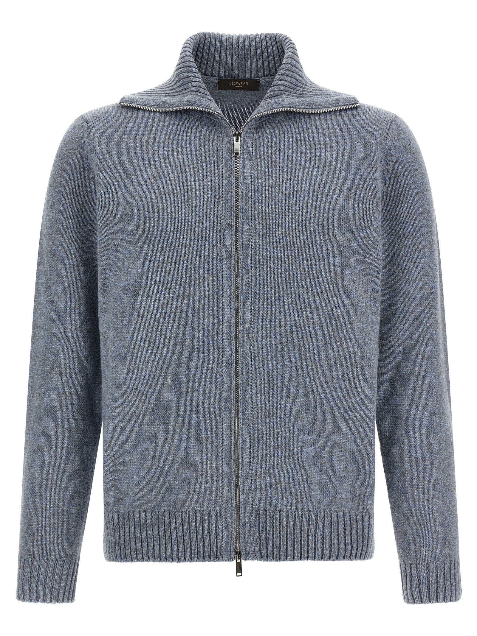 ZANONE Blauer Cardigan aus Schurwolle