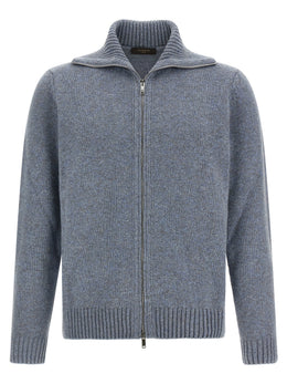 ZANONE Blauer Cardigan aus Schurwolle
