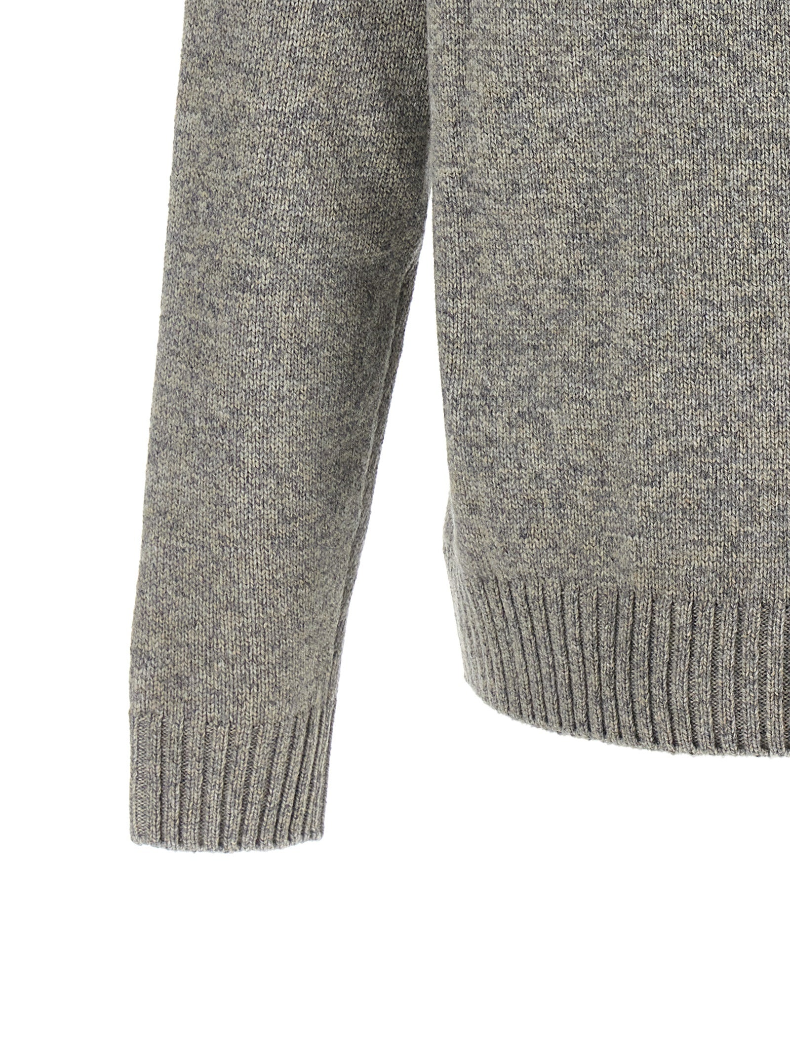 ZANONE Grauer Cardigan aus reiner Schurwolle