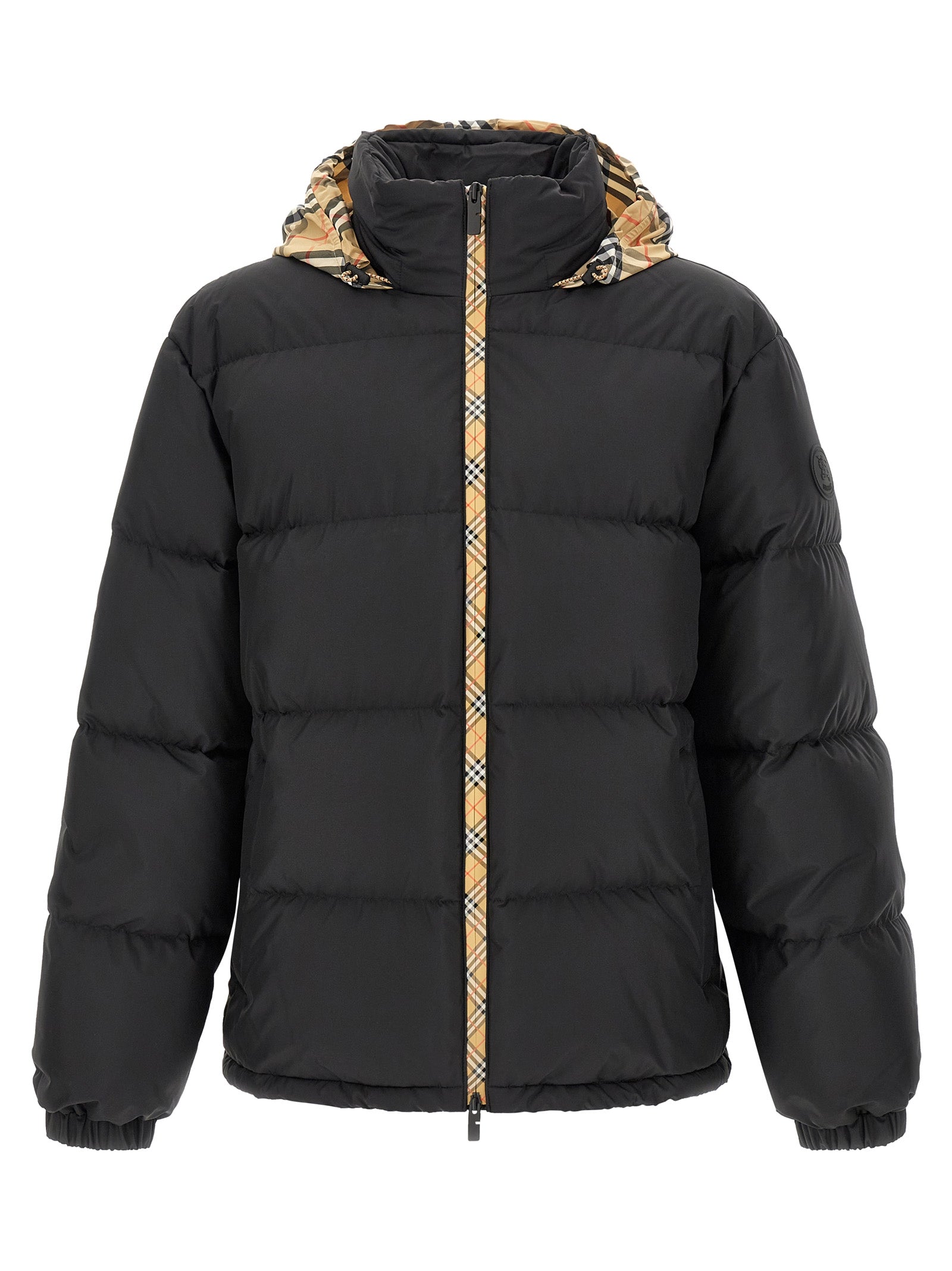 Burberry Schwarzer Parka aus Polyester