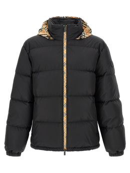 Burberry Schwarzer Parka aus Polyester