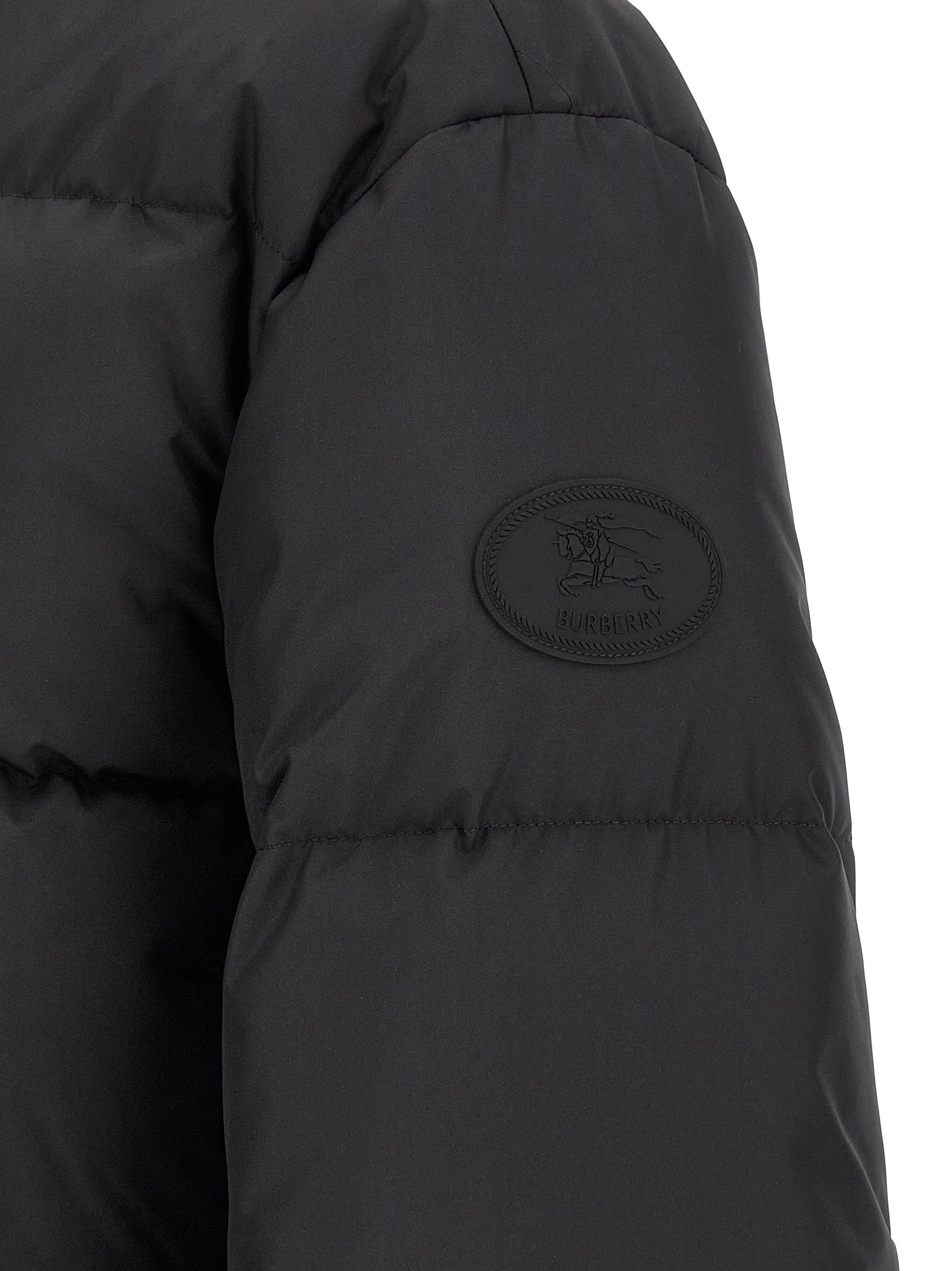 Burberry Schwarzer Parka aus Polyester