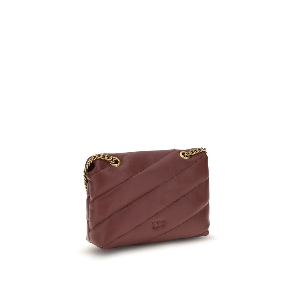 PINKO Schultertasche Bos Taurus aus bordeauxrotem Kalbsleder