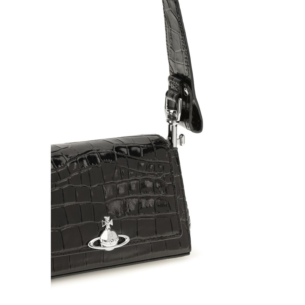 Vivienne Westwood Schwarze Kalbsleder Bos Taurus Handtasche