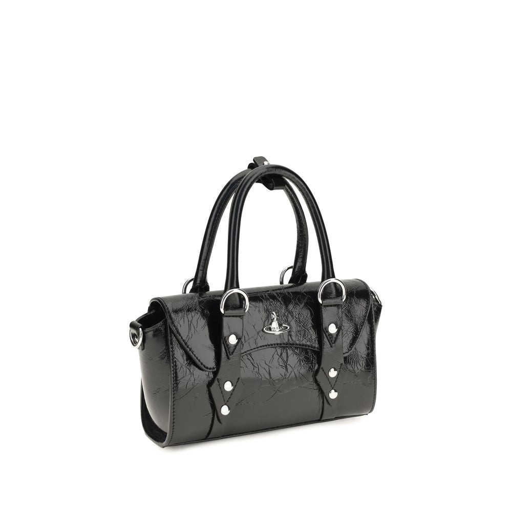 Vivienne Westwood Schwarze Bos Taurus Kalbsleder Schultertasche