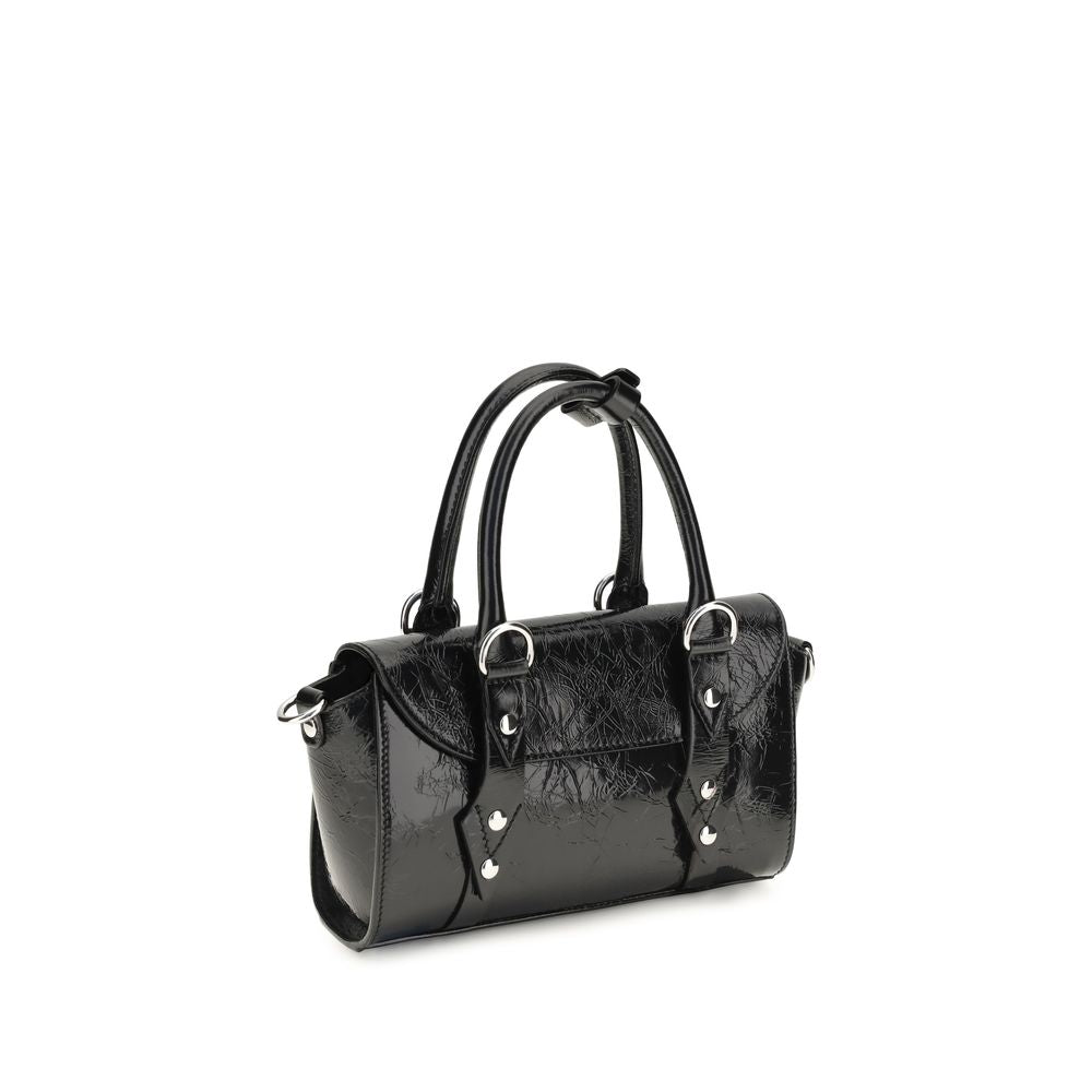 Vivienne Westwood Schwarze Bos Taurus Kalbsleder Schultertasche