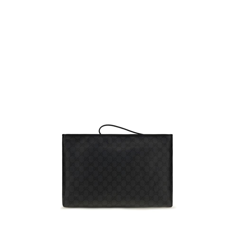 Gucci Schwarze Baumwoll-Umhängetasche