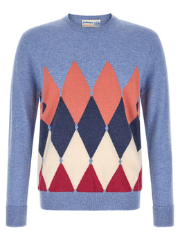 Ballantyne Blauer Kaschmir-Cardigan
