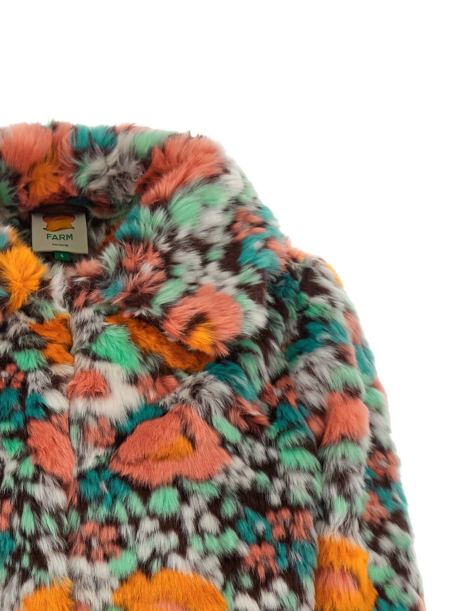 FARM RIO Mehrfarbige Marabou-Jacke in voller Länge