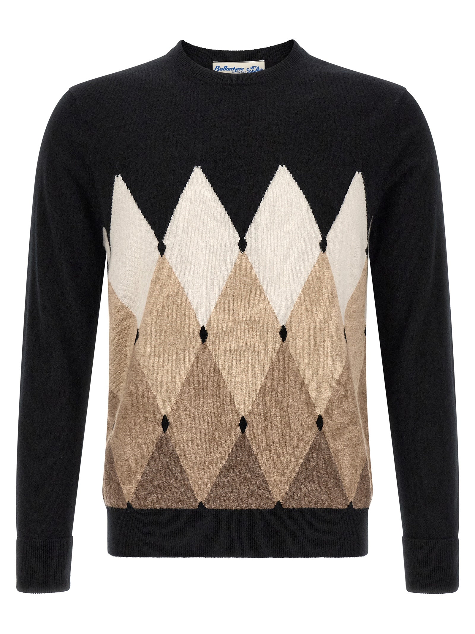 Ballantyne Schwarzer Kaschmir-Cardigan