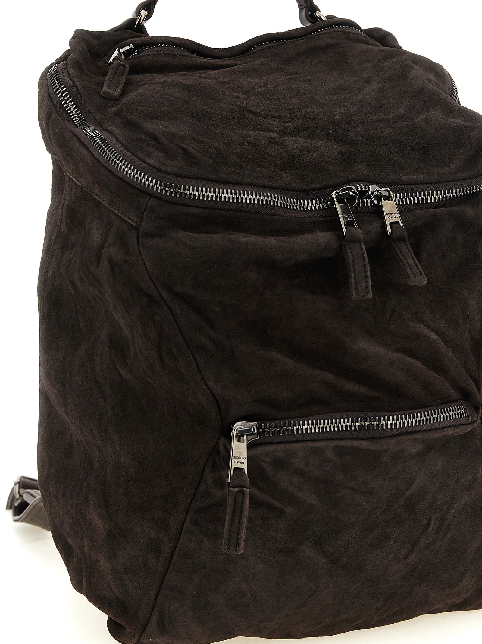 GIORGIO BRATO Brauner Lammleder-Rucksack