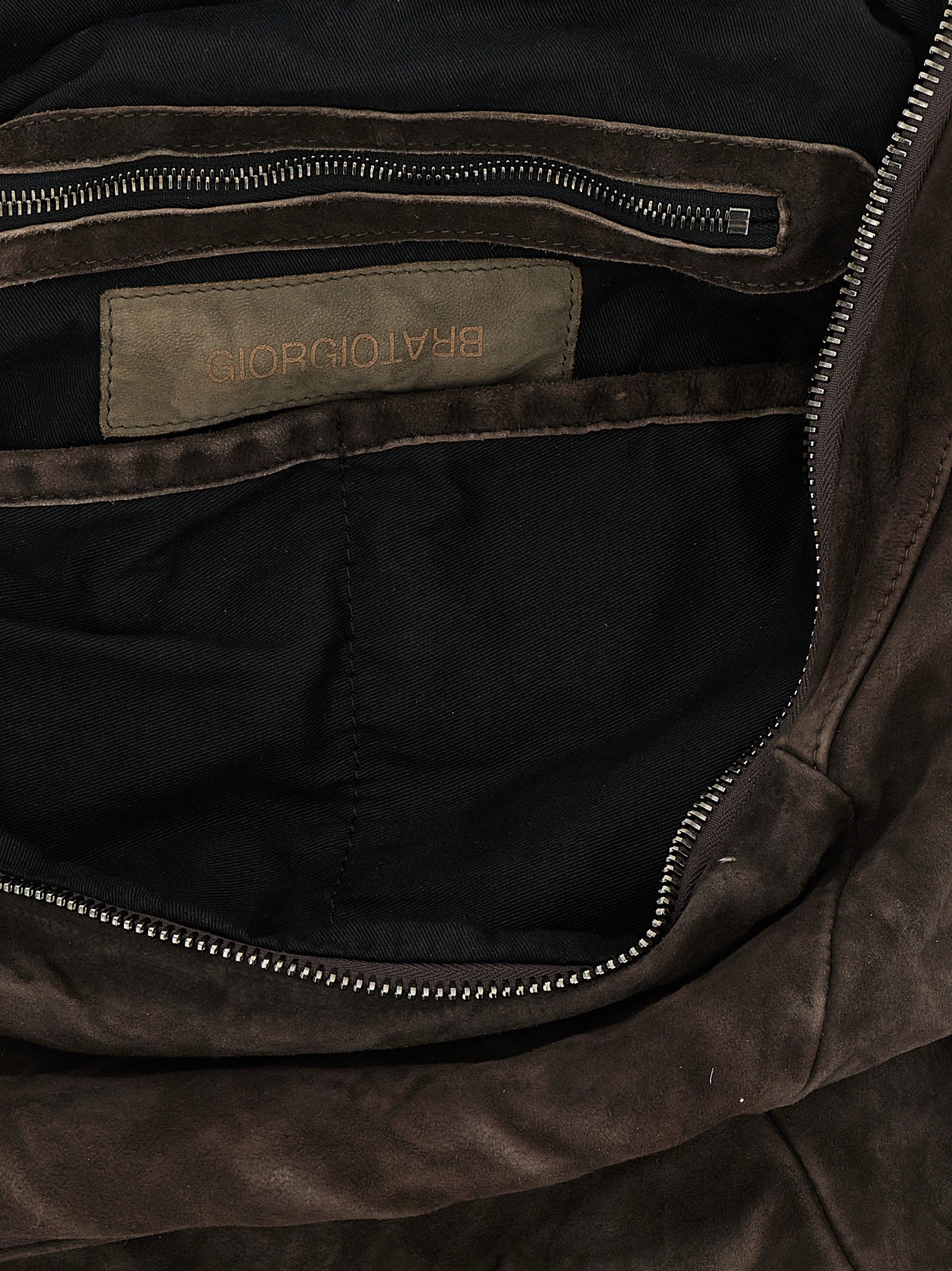GIORGIO BRATO Brauner Lammleder-Rucksack