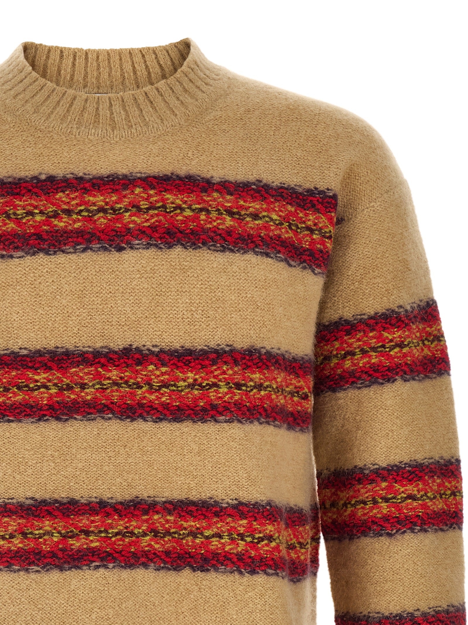 Dries Van Noten Beige Wollstrickjacke