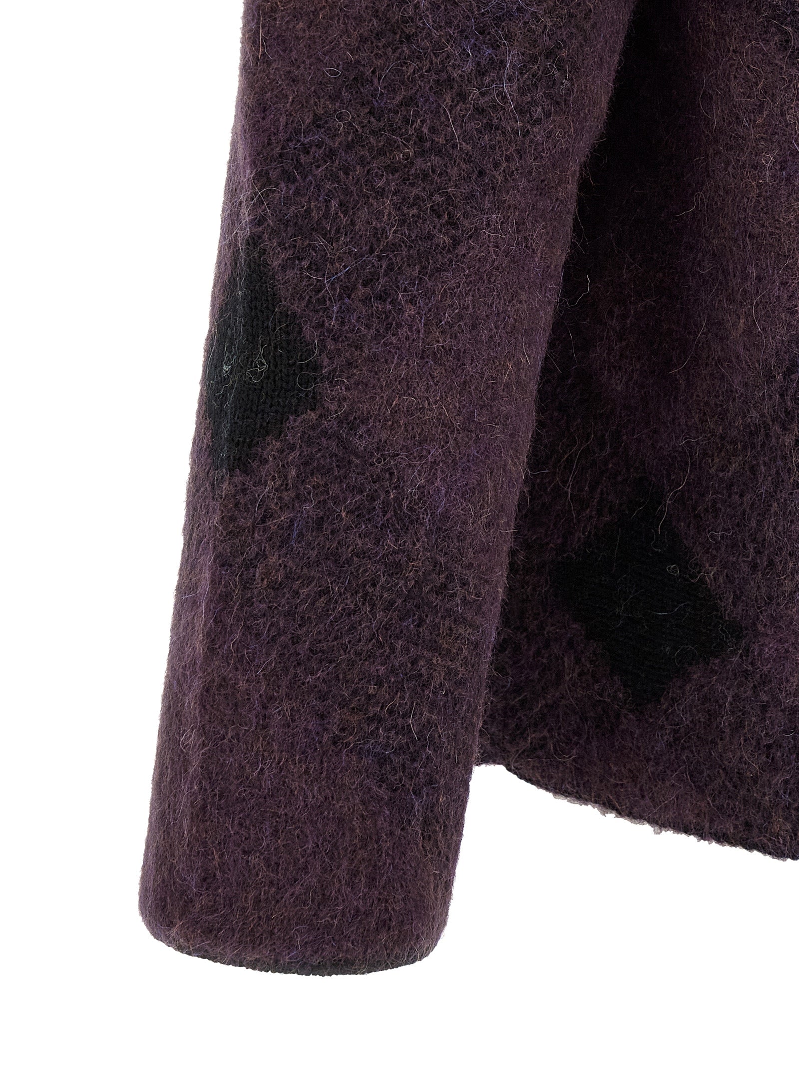 Dries Van Noten Mehrfarbige Wollstrickjacke