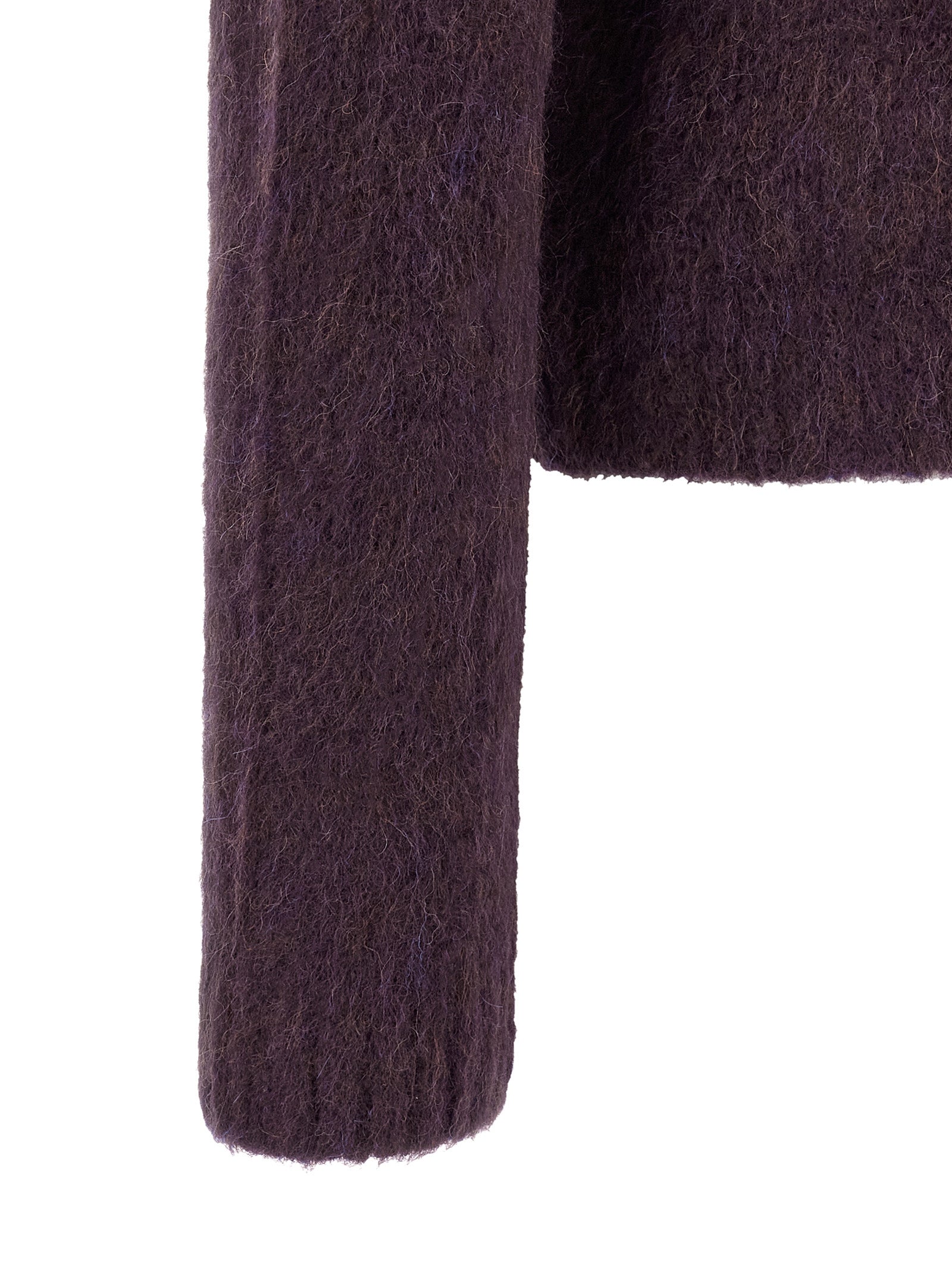 Dries Van Noten Lila Wollstrickjacke