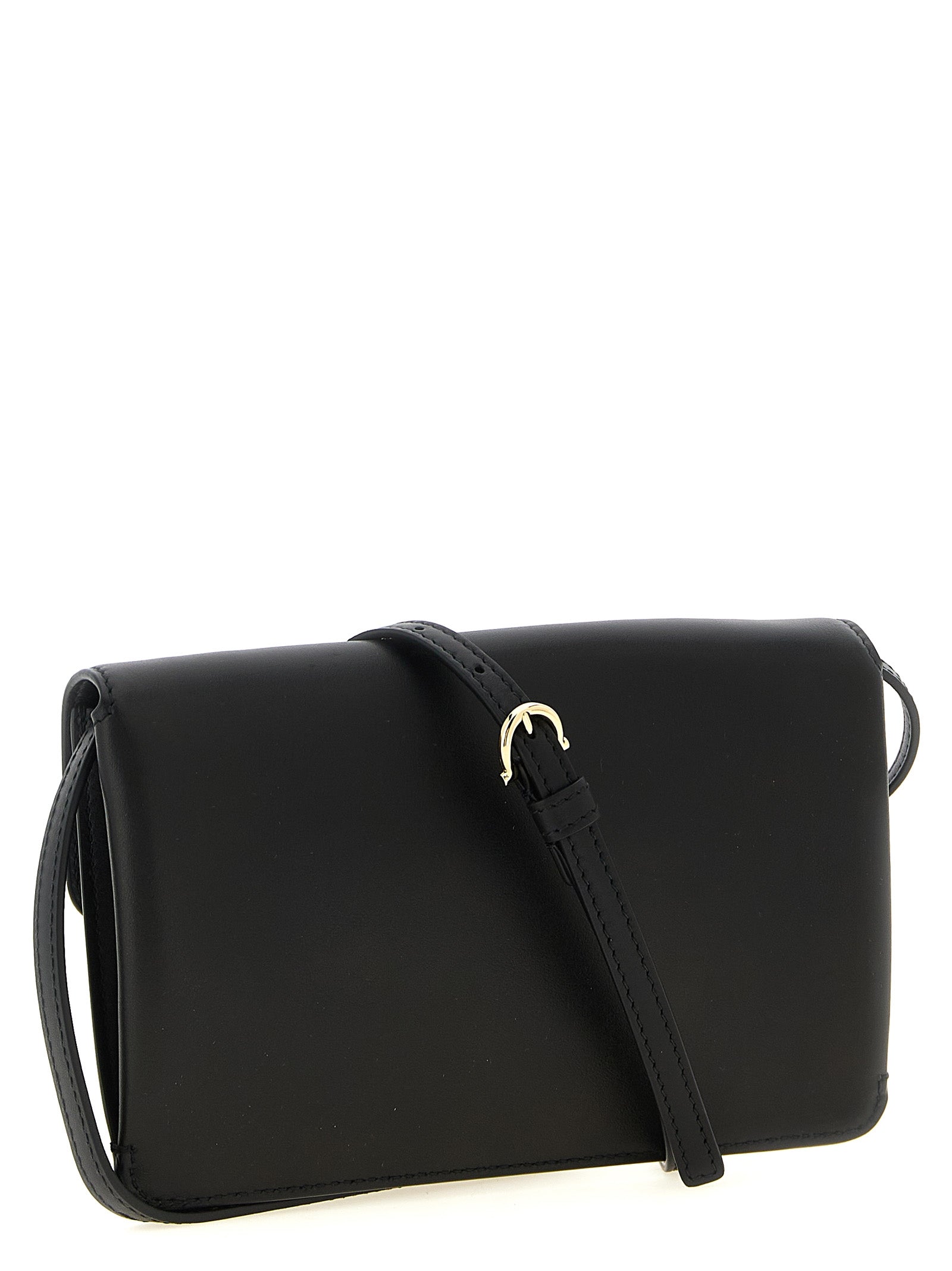 Ferragamo Schwarze Kalbsleder-Clutch
