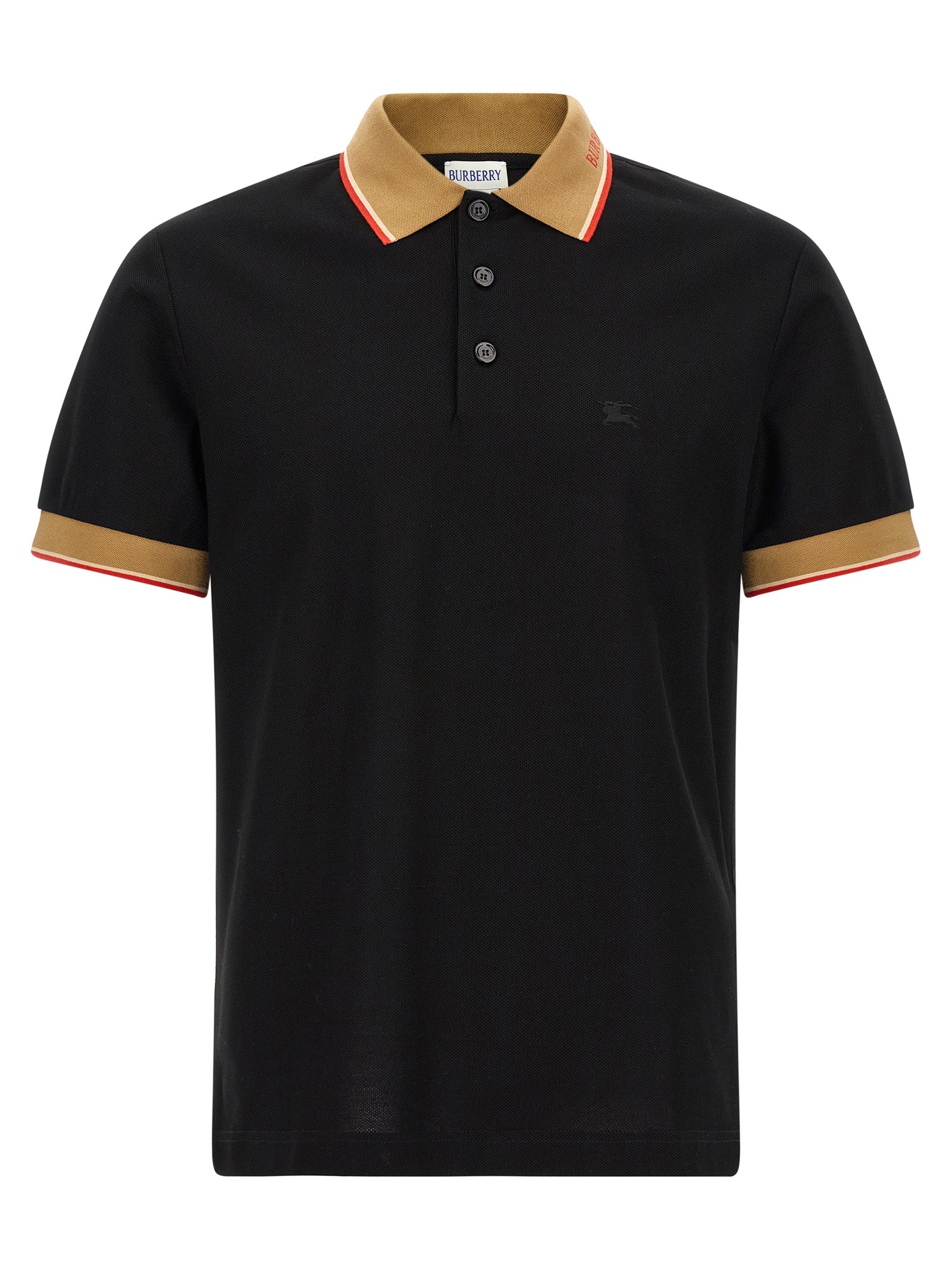 Burberry Schwarzes Baumwoll-Poloshirt