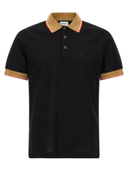 Burberry Schwarzes Baumwoll-Poloshirt