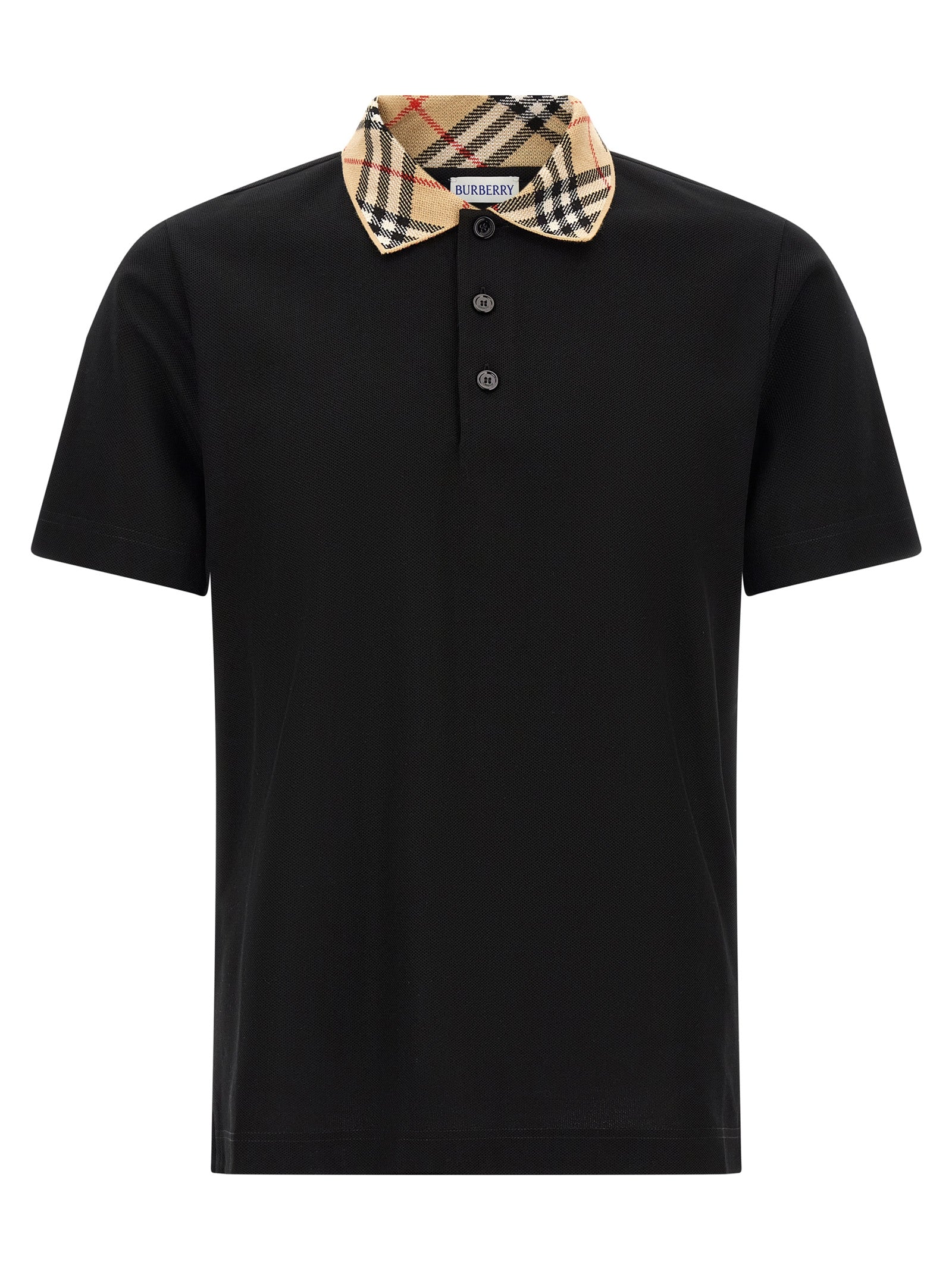 Burberry Schwarzes Baumwoll-Poloshirt