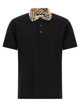 Burberry Schwarzes Baumwoll-Poloshirt
