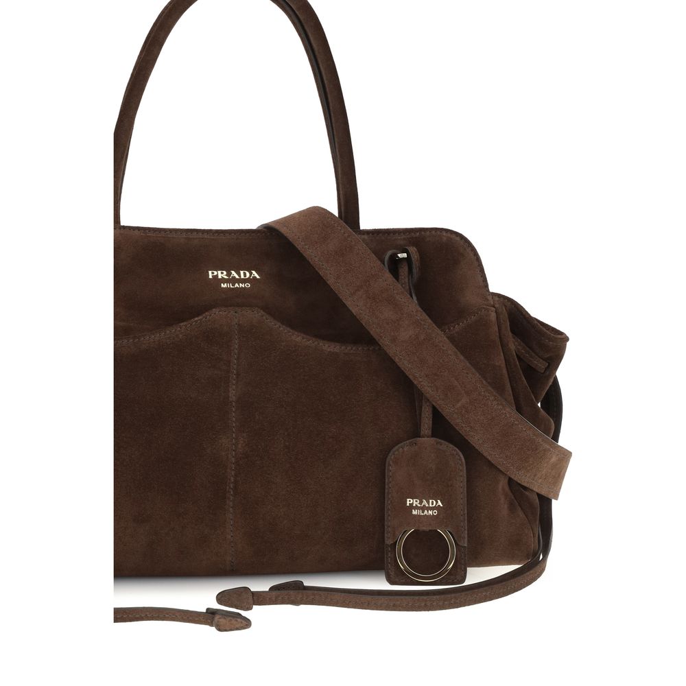 Prada Braune Kalbsleder-Tasche Bos Taurus