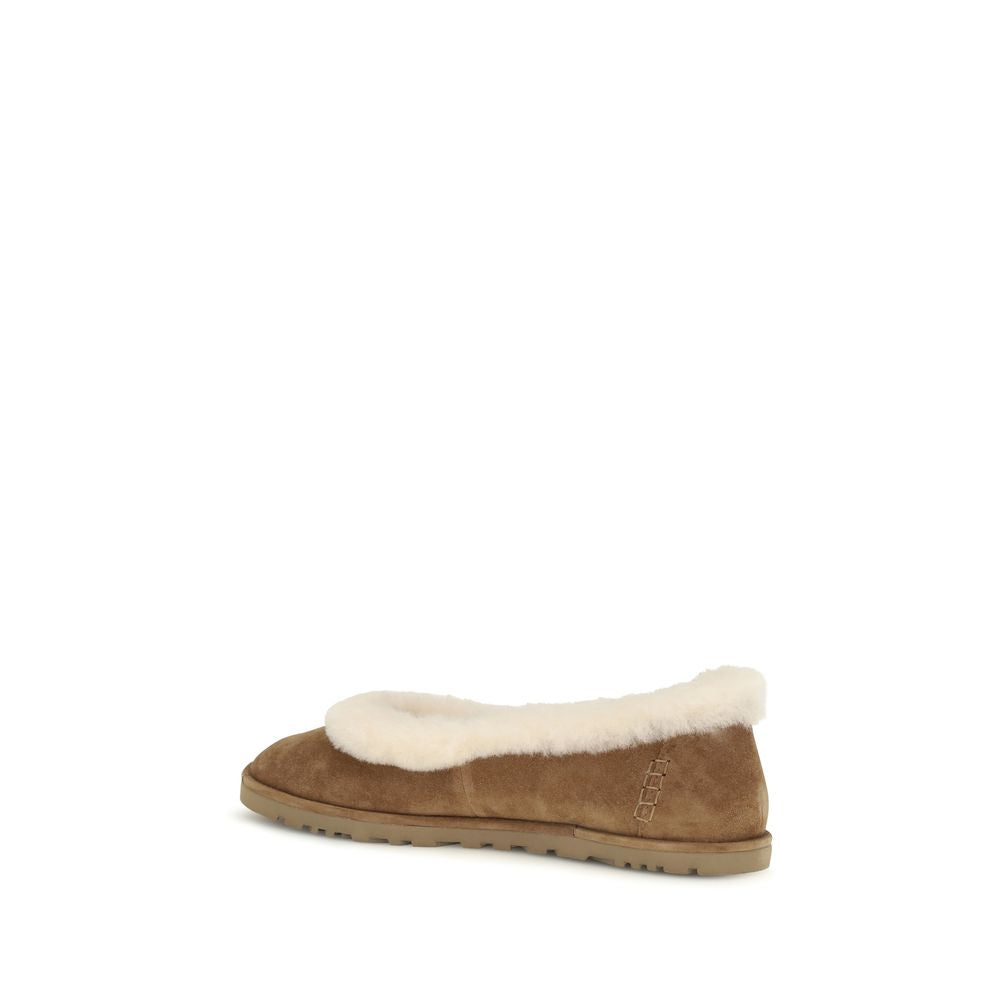 UGG Beige Wildleder Ballerinas