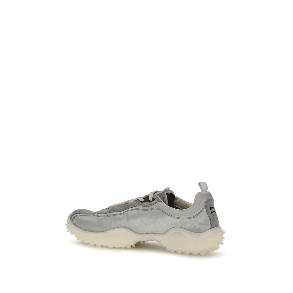 Miu Miu Graue Chunky Sneaker aus recyceltem Polyamid