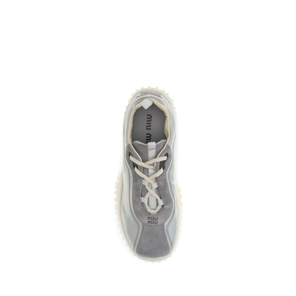 Miu Miu Graue Chunky Sneaker aus recyceltem Polyamid