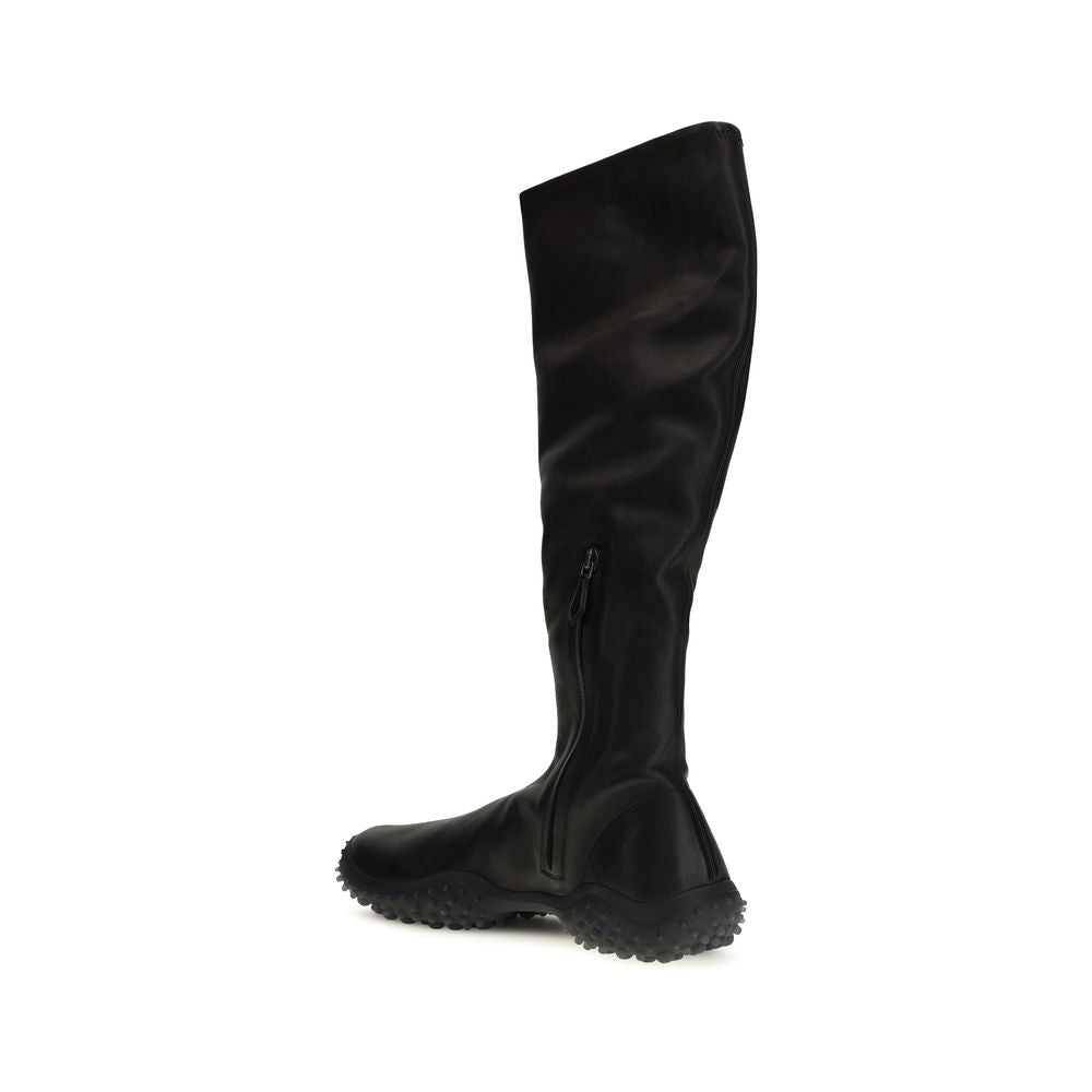Miu Miu Schwarze Lammleder-Stiefeletten Ovis Aries