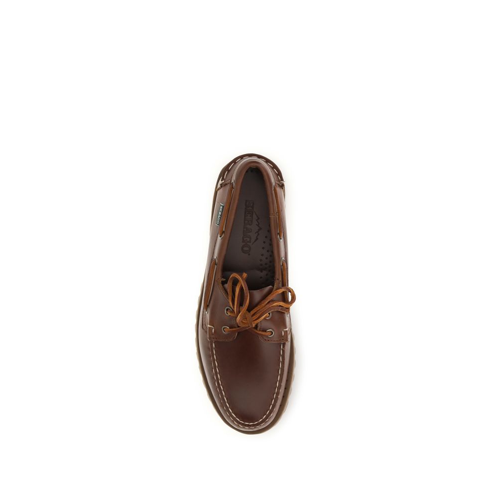Sebago Braune Kalbsleder Bos Taurus Loafer zum Hineinschlüpfen