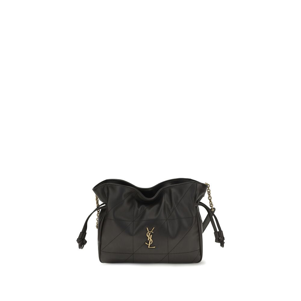 Saint Laurent Schwarze Lammleder-Clutch Ovis Aries