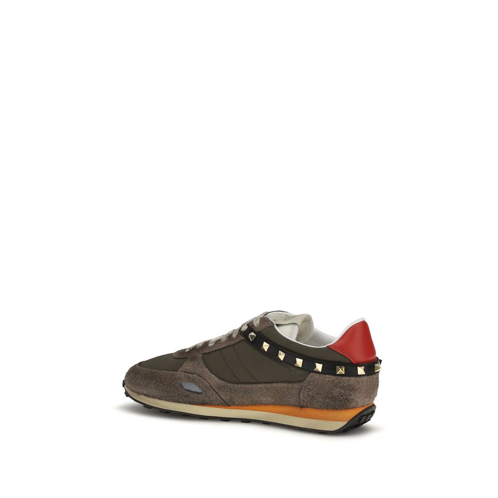 Valentino Garavani Braune Low-Top-Sneaker aus Nylon