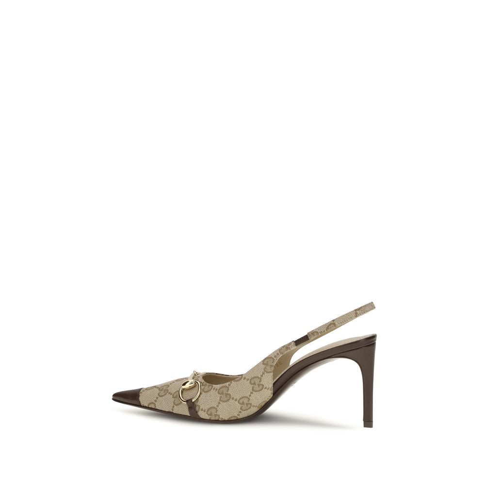 Gucci Beige Stoff-Pumps mit hohem Absatz
