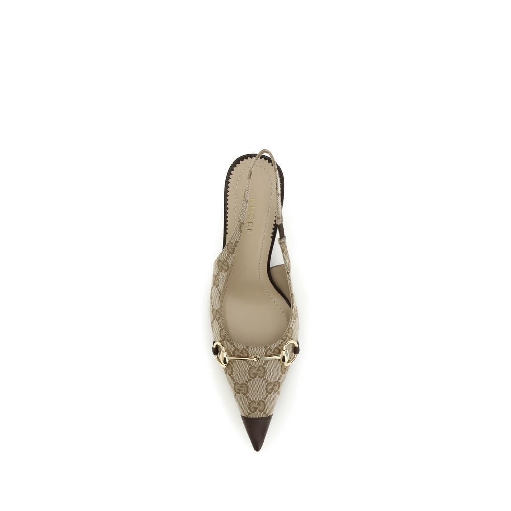Gucci Beige Stoff-Pumps mit hohem Absatz