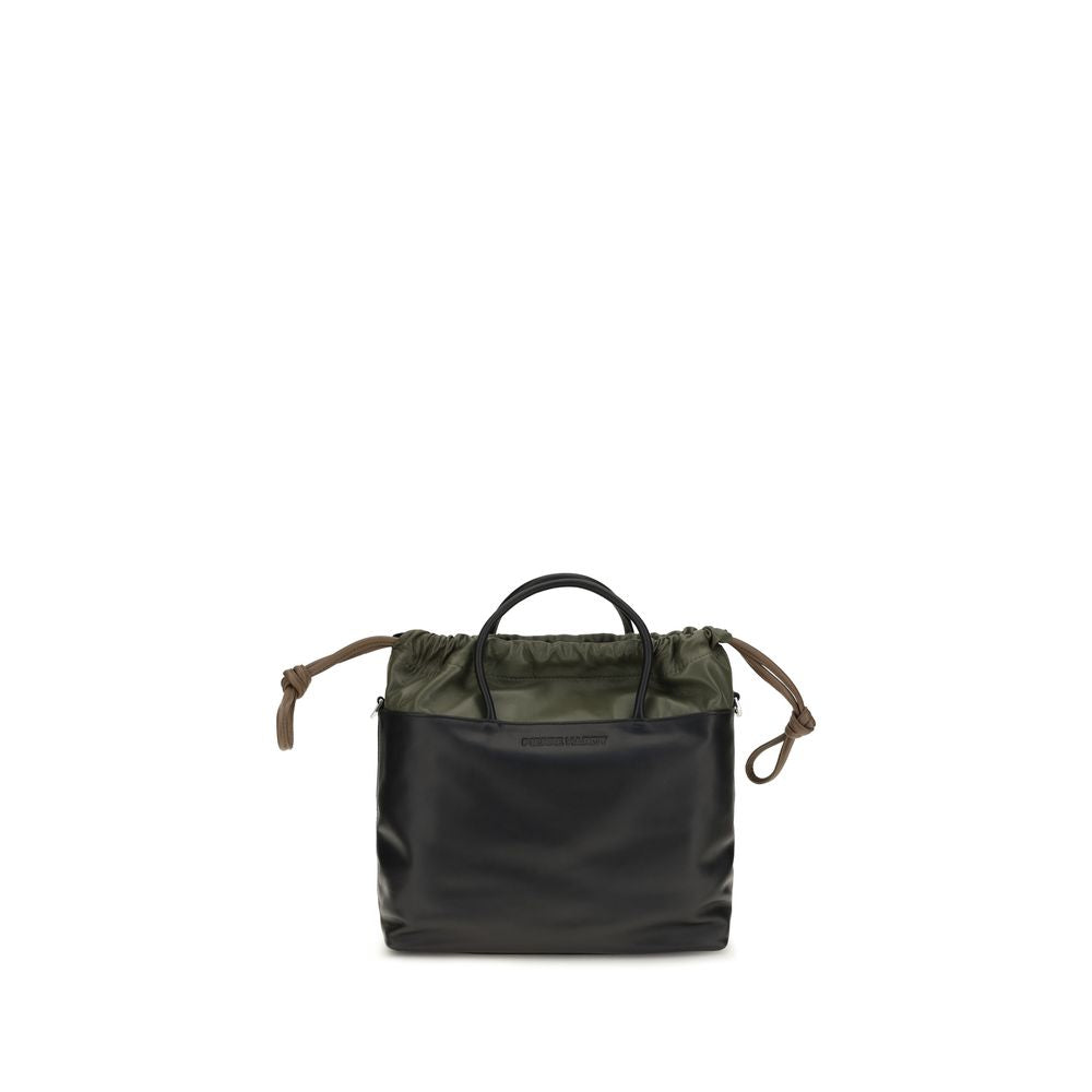 Pierre Hardy Schwarze Lammleder Schultertasche Ovis Aries