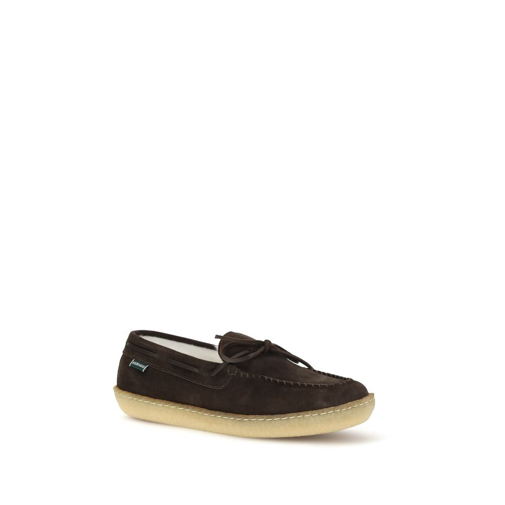 Sebago Braune Kalbsleder Bos Taurus Loafer zum Hineinschlüpfen