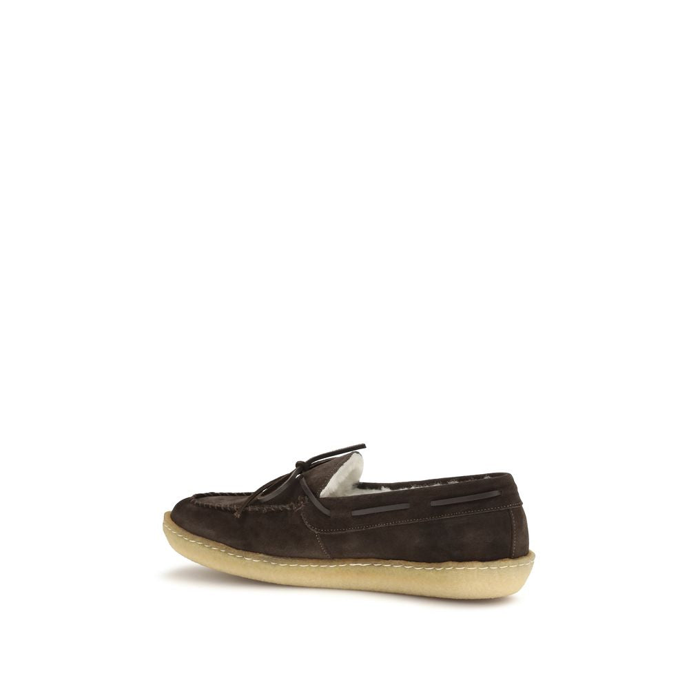 Sebago Braune Kalbsleder Bos Taurus Loafer zum Hineinschlüpfen