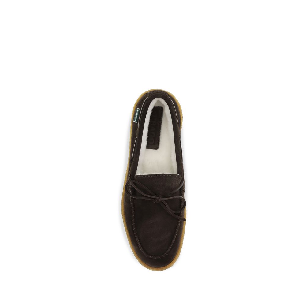 Sebago Braune Kalbsleder Bos Taurus Loafer zum Hineinschlüpfen