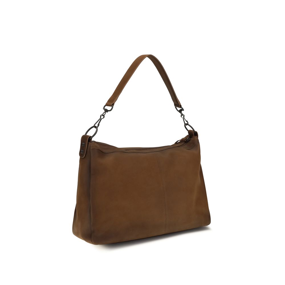 Balenciaga Schultertasche aus braunem Lammleder Ovis Aries