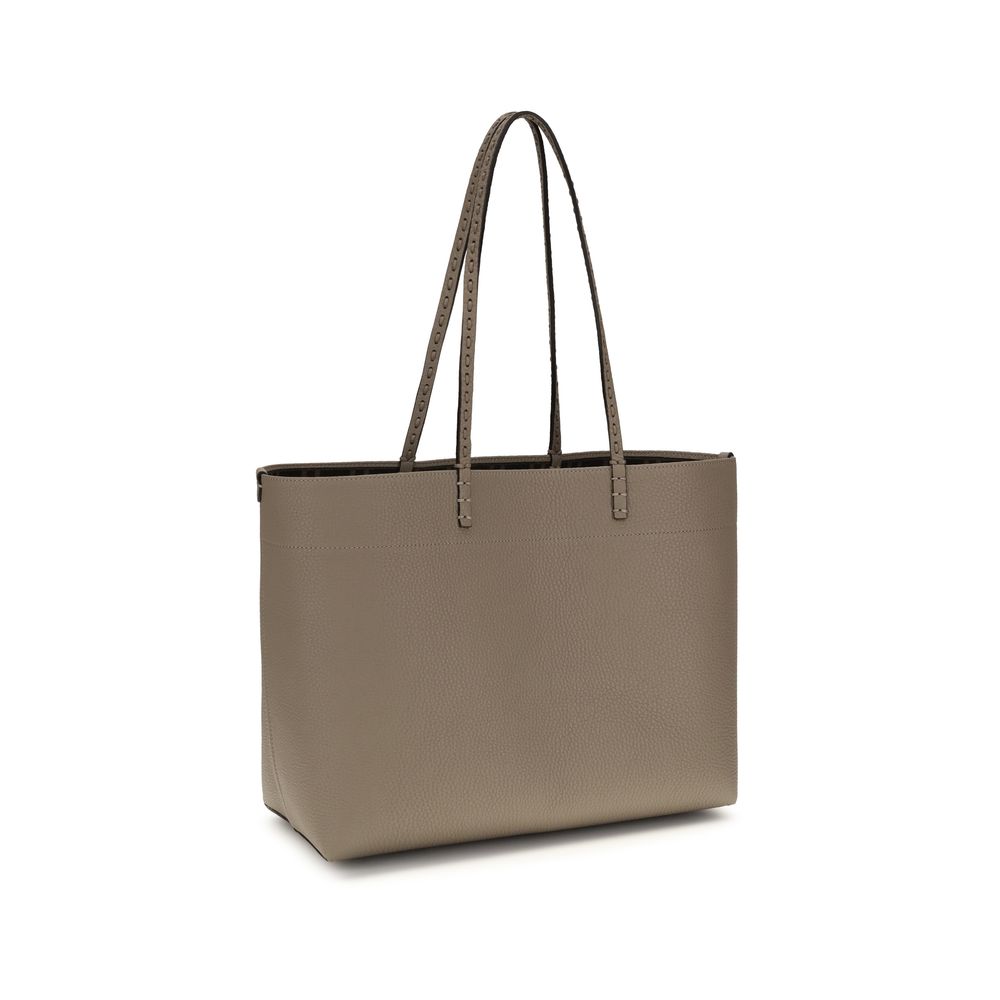 Fendi Beige Kalbsleder Bos Taurus Schultertasche