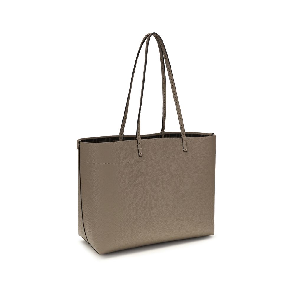 Fendi Beige Kalbsleder Bos Taurus Schultertasche