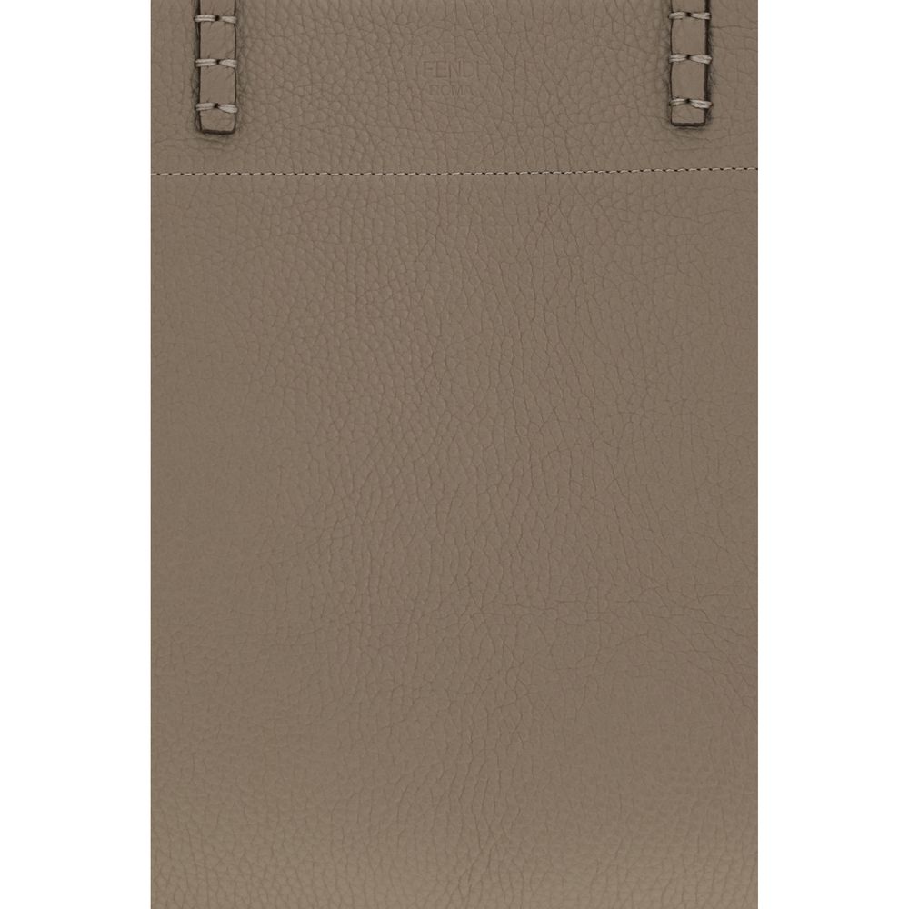 Fendi Beige Kalbsleder Bos Taurus Schultertasche